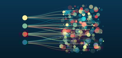 image of unstructured data being pulled into context and order for analysis  