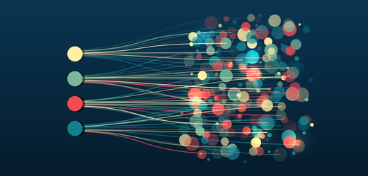 image of unstructured data being pulled into context and order for analysis  
